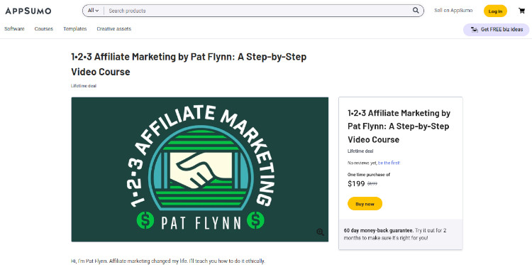 1•2•3 Affiliate Marketing by Pat Flynn: A Step-by-Step Video Course